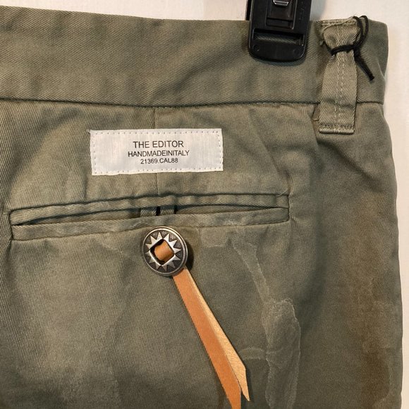 The Editor women's size 48 IT painted flower no-stretch trouser pant 31x33 32x34 - Picture 3 of 7